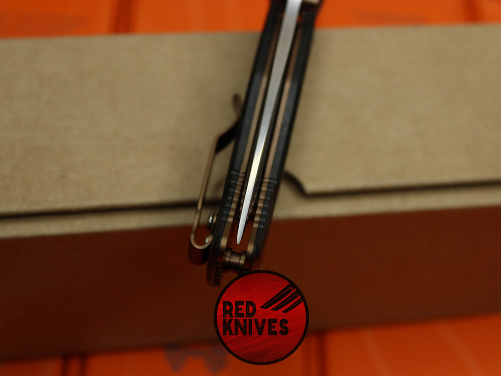 Нож Benchmade Mini Adamas - рукоять мраморный карбон, клинок стоунвош BM273FE-2BK