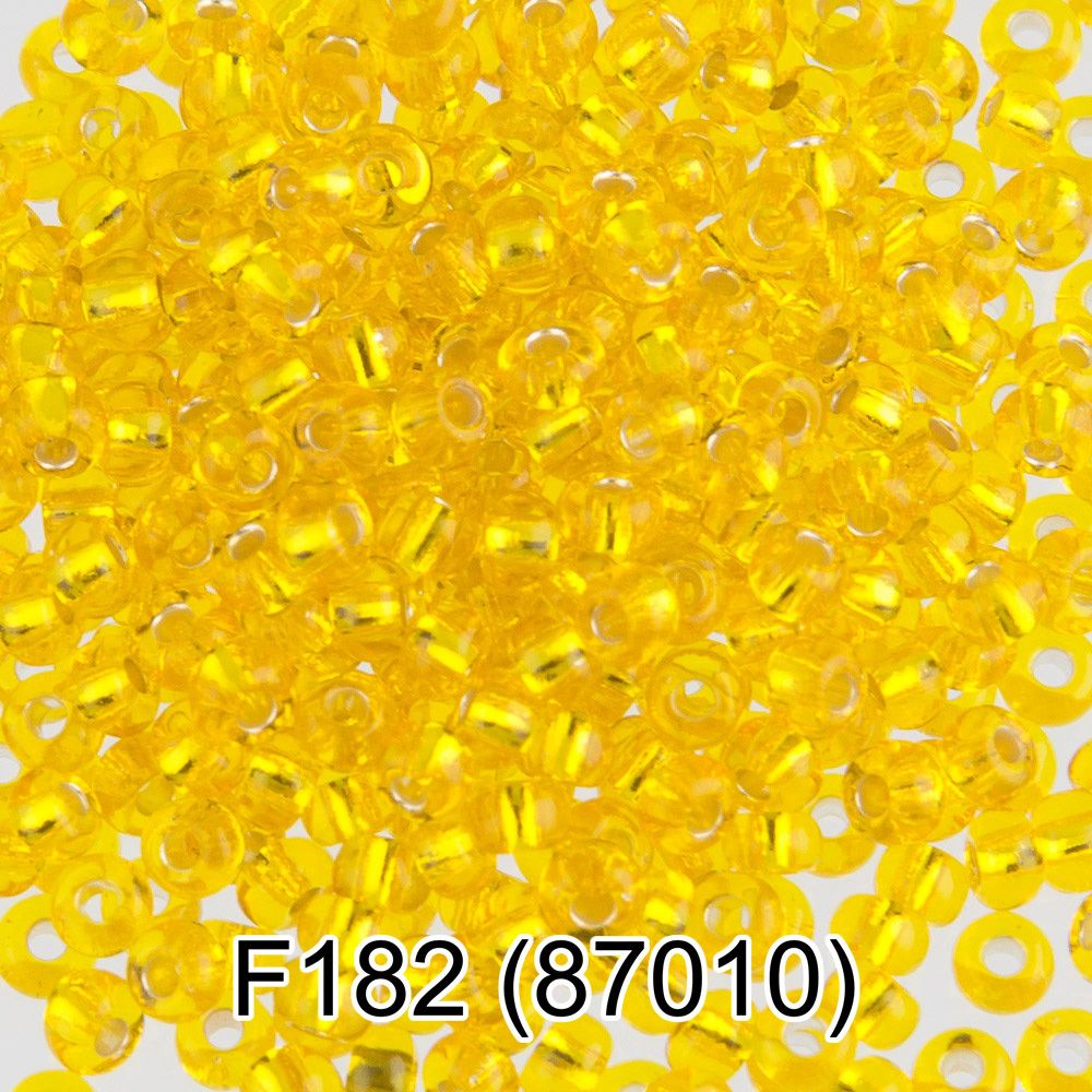 Бисер Gamma 10/0 (2.3 мм), 50 г, F182 желтый, 87010, круглый 6