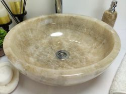 Раковина из оникса Bowl Grey BO-60329 40x40x15 из натурального камня