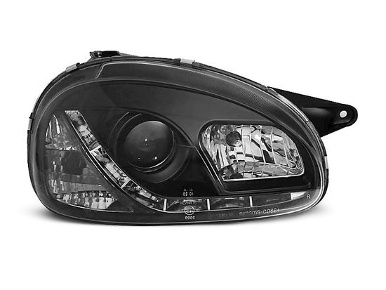 Передние фары Opel Corsa B daylight black