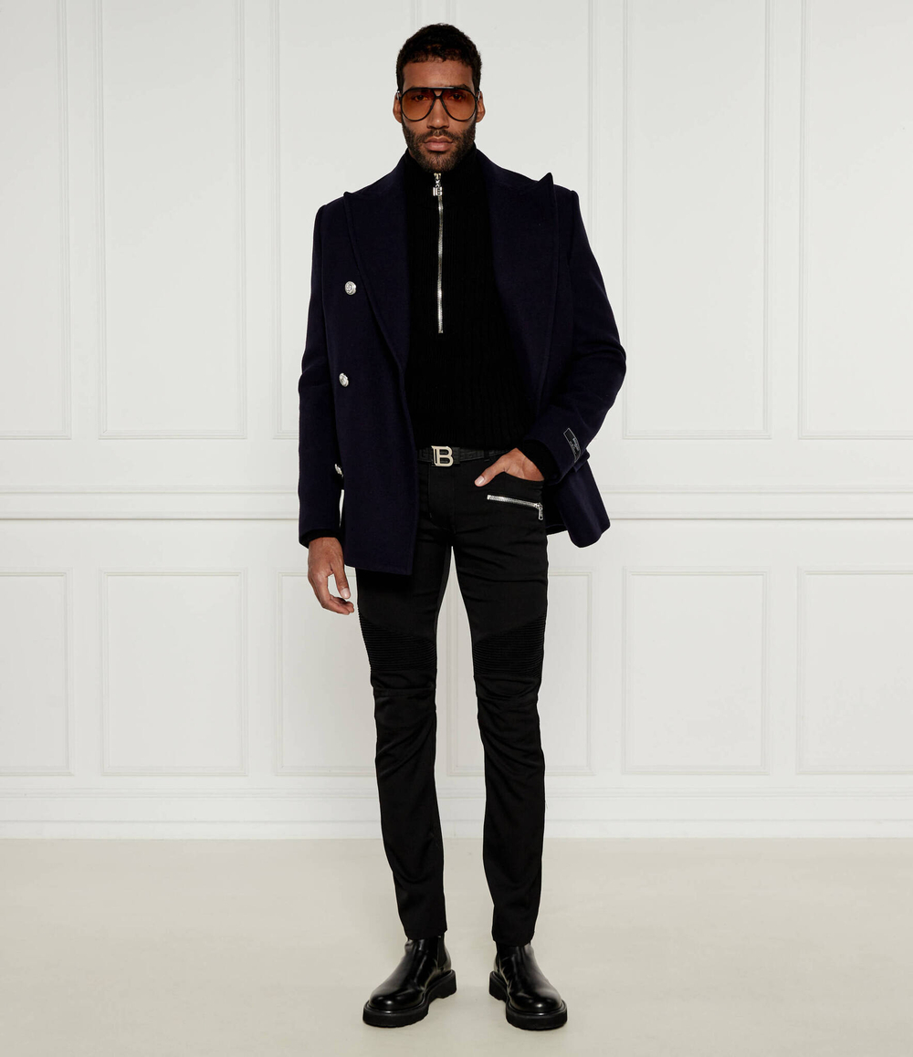 Кашемировый гольф Balmain - черный(DH0KF024 KH24)