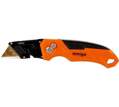 НОЖ СТРОИТЕЛЬНЫЙ AMIGO SK5 С ПОКРЫТИЕМ TIN 77201