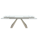 Раздвижной обеденный стол 1125/MC22052DT из закаленного стекла 160/200/240 x 90