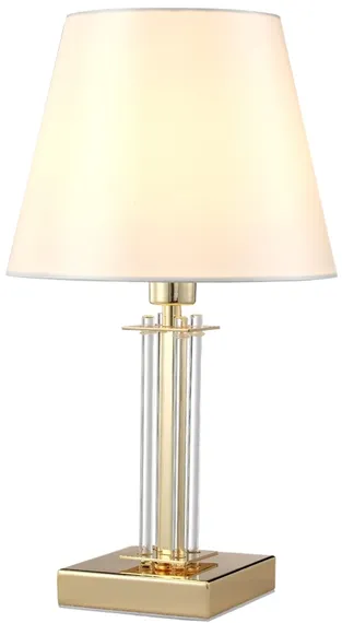 Интерьерная настольная лампа Nicolas NICOLAS LG1 GOLD/WHITE Crystal Lux