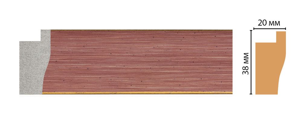 Багет Decomaster FM3-3 38*20*2850мм