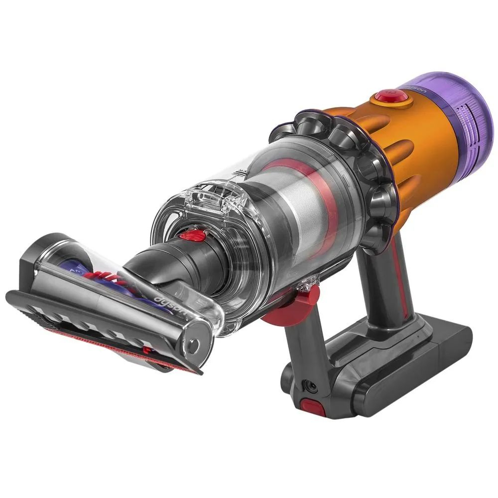 Вертикальный беспроводной пылесос Dyson V12 Detect Slim Absolute, 545Вт, серебристый/желтый 448884-01 EU