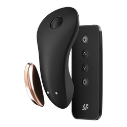 Бесшумный вибромассажер в трусики с пультом и приложением Satisfyer Little Secret