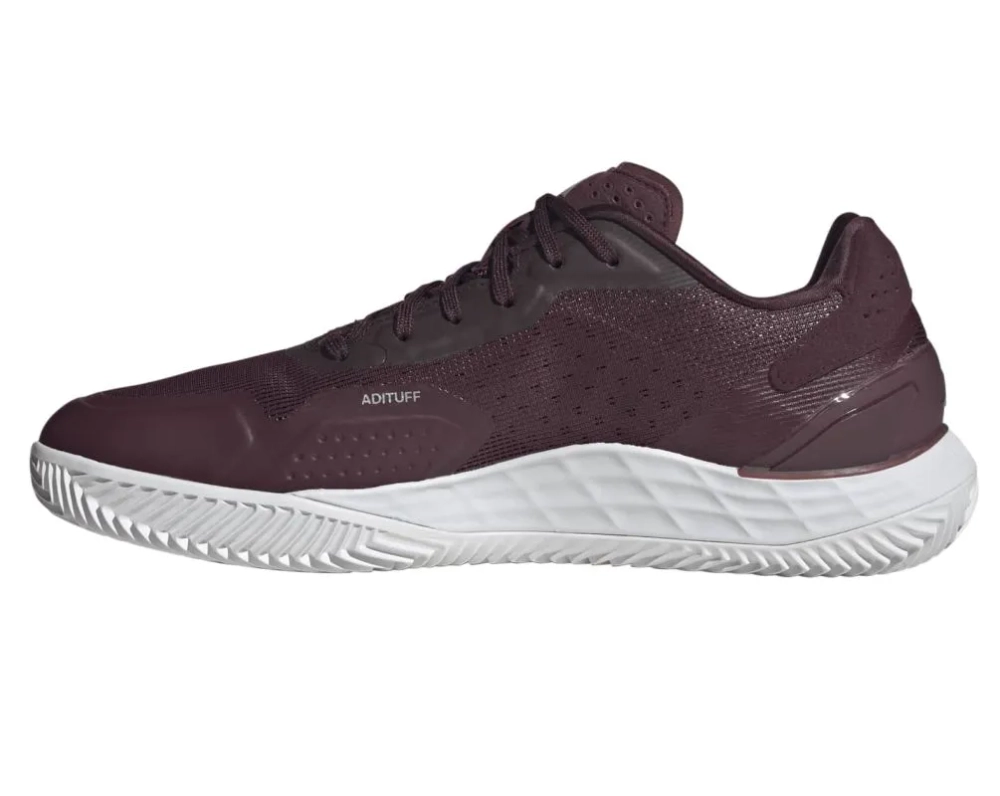Мужские кроссовки теннисные Adidas Defiant Speed 2 M Clay - maroon/cloud white/tech grey metallic