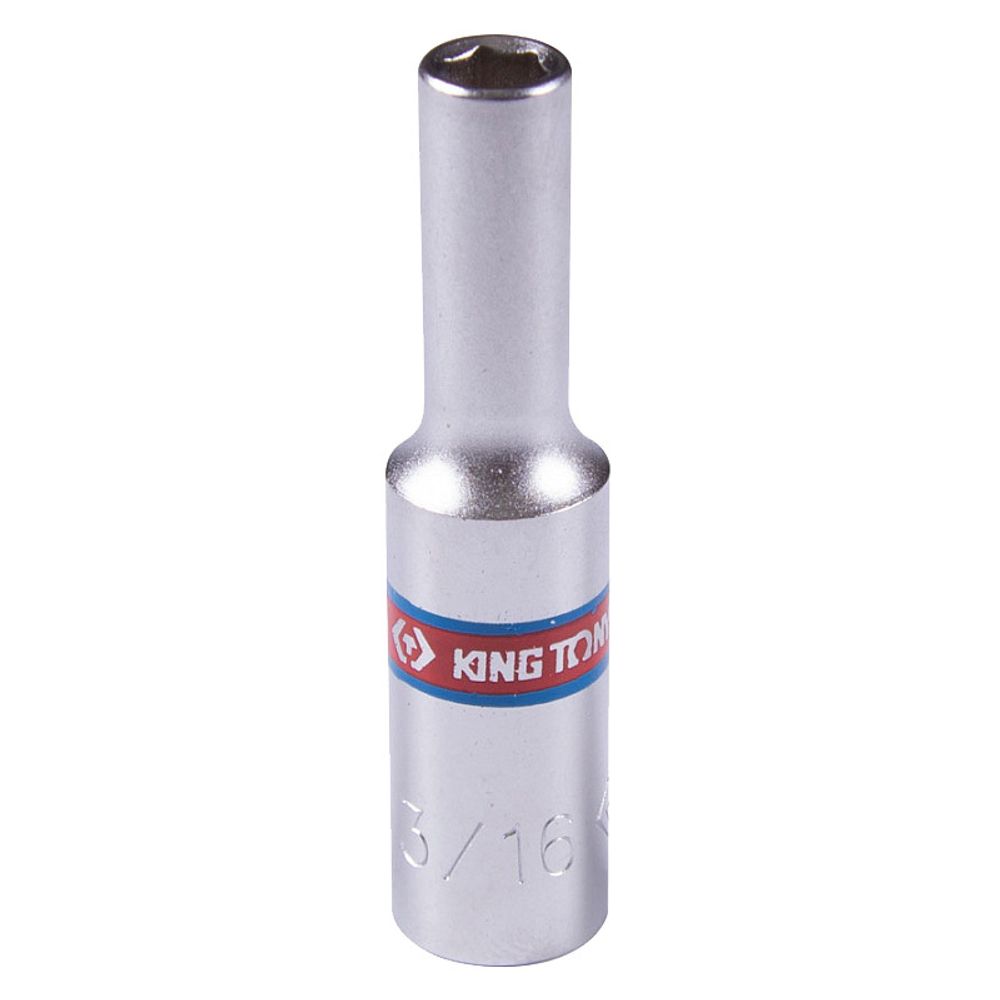 KING TONY (223506S) Головка торцевая глубокая шестигранная 1/4", дюймовая 3/16" KING TONY (223506S) Головка торцевая глубокая шестигранная 1/4", дюймовая 3/16"