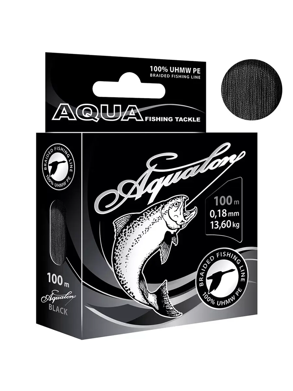 Плетеный шнур для рыбалки lon Black 0,12mm 100m