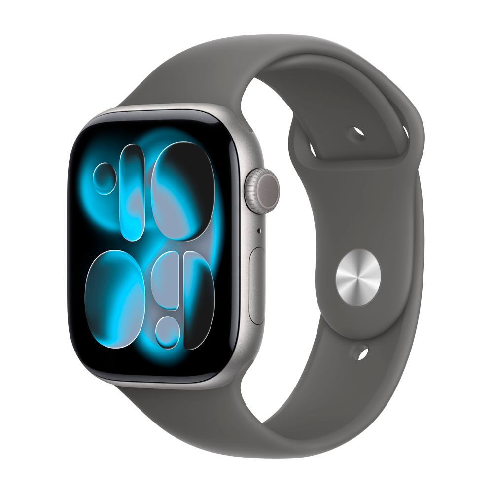 Умные часы Apple Watch Series 11 GPS, 46mm, Space Gray Aluminium Case with Stone Gray Sport Band, M/L