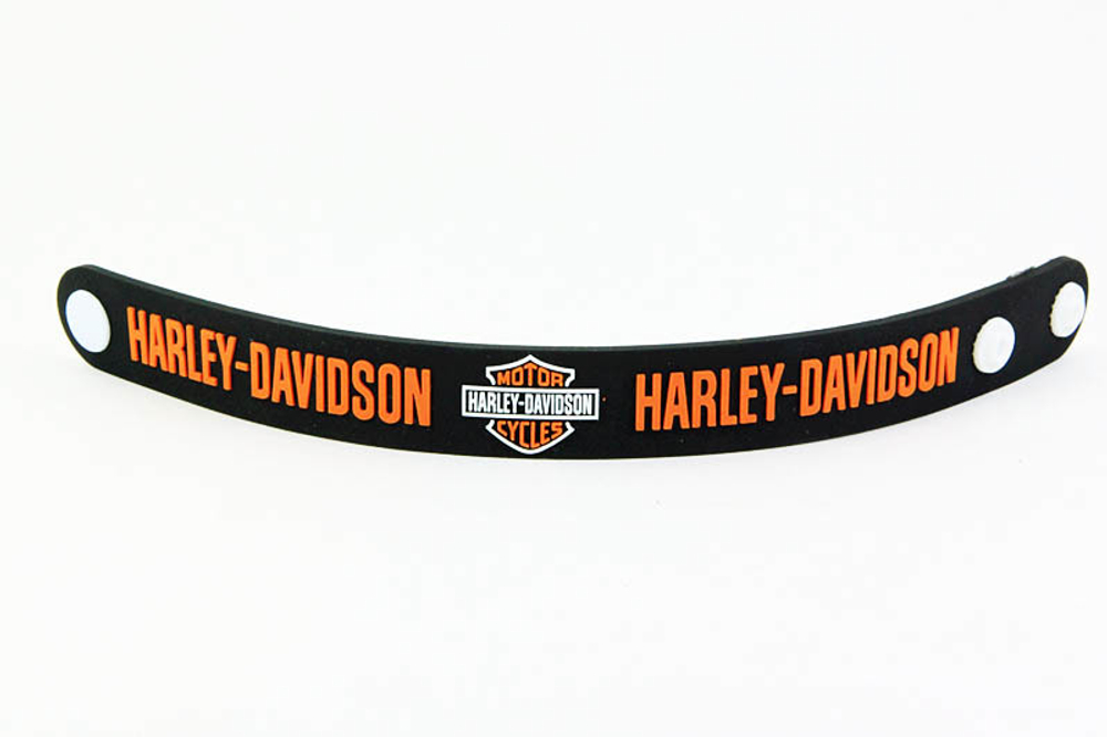 Браслет Harley Davidson оранжевая надпись