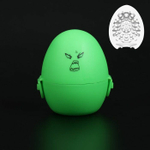 Рельефный мастурбатор EGG в зеленом футляре (Цвет: прозрачный)