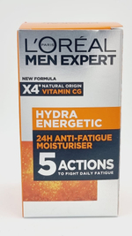Крем для лица L'Oral Men Expert Hydra Energetic против следов усталости с витамином С 50 мл (Франция)
