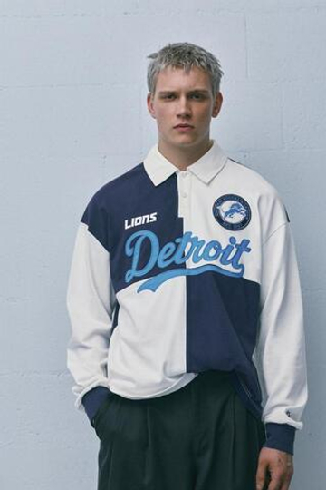 PULL&BEAR Футболка-поло NFL Detroit Lions, белый