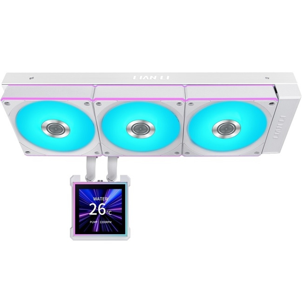 Система водяного охлаждения Lian Li HydroShift II LCD-S 360CL LCD ARGB, белый (GHS2LCDS36CW), (G89.GHS2LCDS36CW.R0)