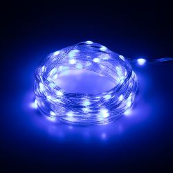 Светодиодная новогодняя гирлянда ЭРА ERASG -01 умная нить RGB 10 м управление через мобильное приложение | Гирлянды