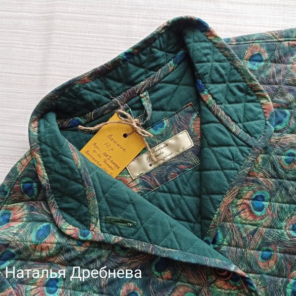 ПЕРО ПАВЛИНА, ОТРЕЗ 50 СМ, 100% хлопок Handmade Fabrics 11