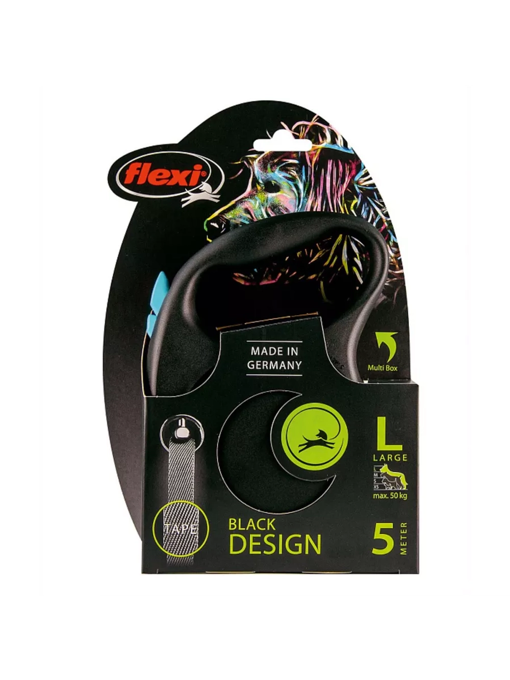 Поводок-Рулетка Black Design L до 50кг лента 5м