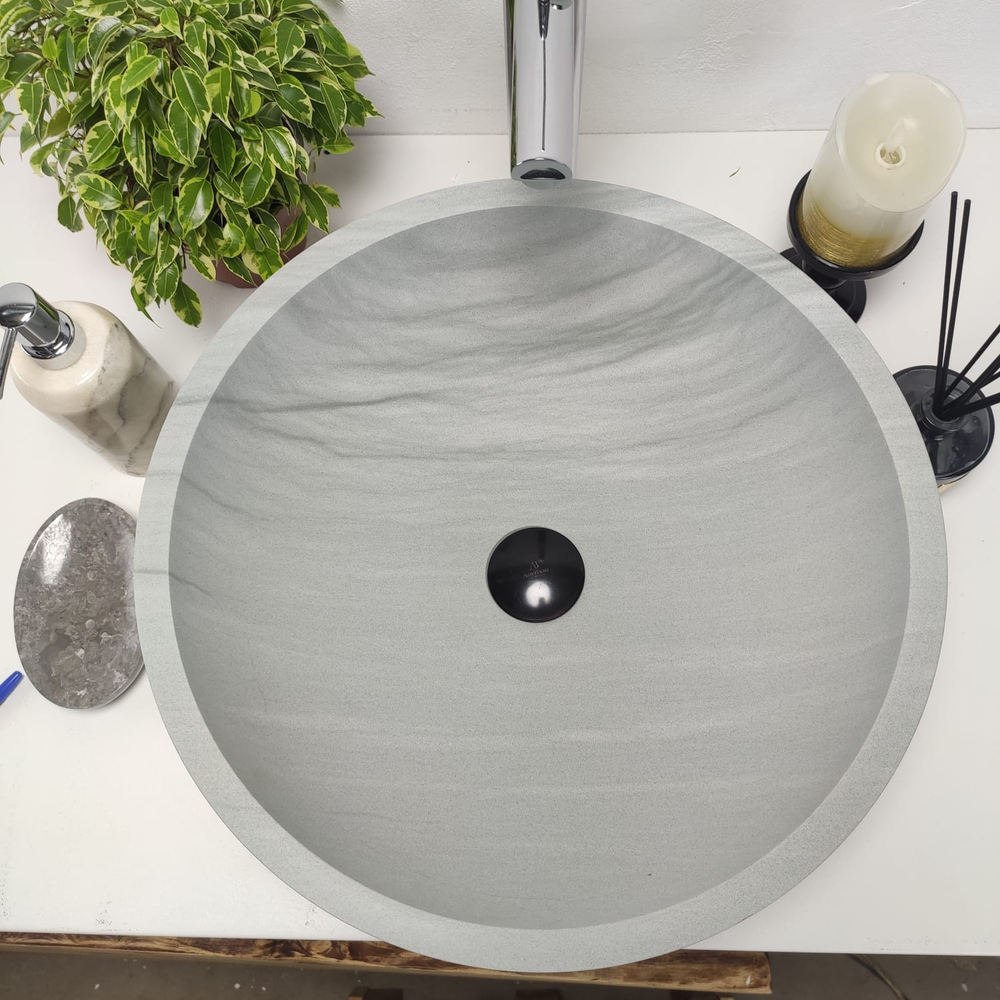 Раковина из андезита Bowl Blue Kecil BА-70957 45x45x15