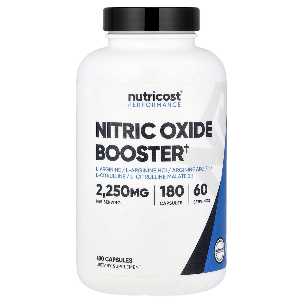Nutricost, Performance, усилитель оксида азота, 180 капсул