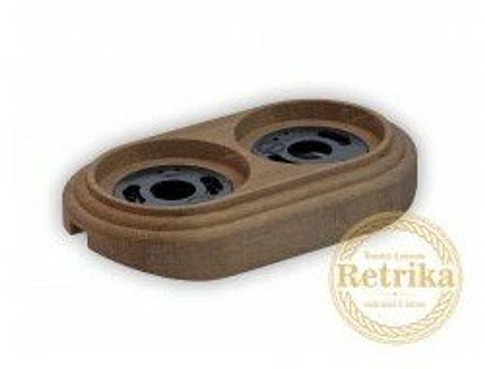 Рамка на бревно двойная "Старое дерево" Retrika RD-02221