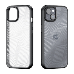 Чехол для iPhone 15 Plus, прозрачный с мягкими черными рамками, Dux Ducis, серия Aimo Series Case