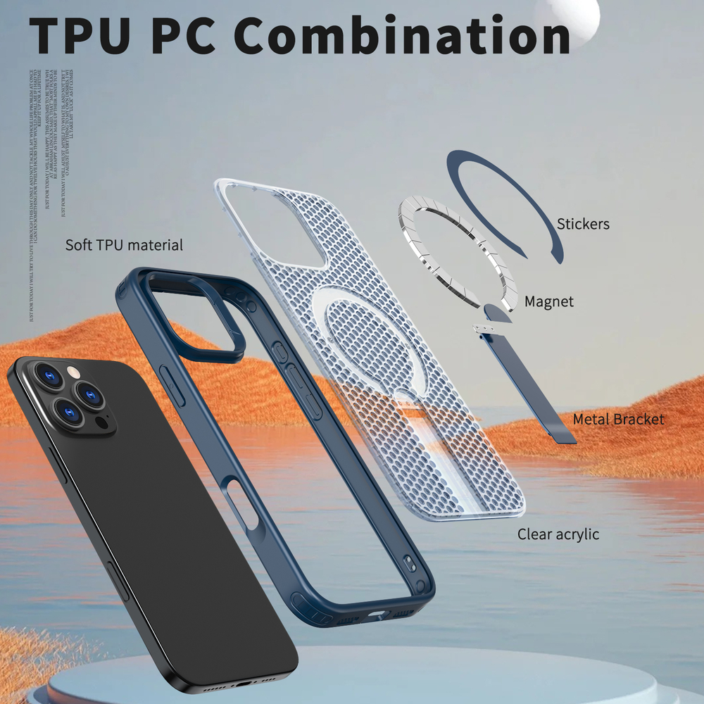 Прозрачный чехол Mesh Pro Magnetic Case для iPhone 16 Pro