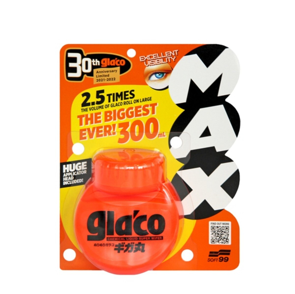 SOFT99 Антидождь Glaco Roll on Max для стёкол, 300 мл