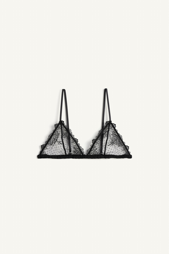 ZARA БЮСТГАЛЬТЕР С КРУЖЕВОМ - LIMITED EDITION, ЧЕРНЫЙ