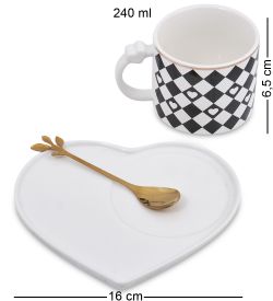 GAEM Art MUG-418/1 Чайная пара «Сердце»