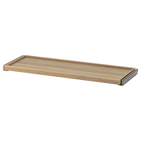 Полка выдвижная IKEA KOMPLEMENT (КОМПЛЕМЕНТ), Белый морёный дуб, 100x35 см