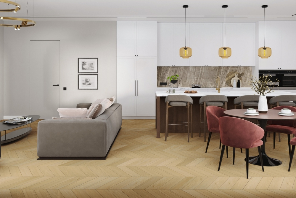 Кварц-винил SPC Damy Floor Chevron SPC 0,75мм 5,2 мм ТЮИЛЬРИ 1.676 м2