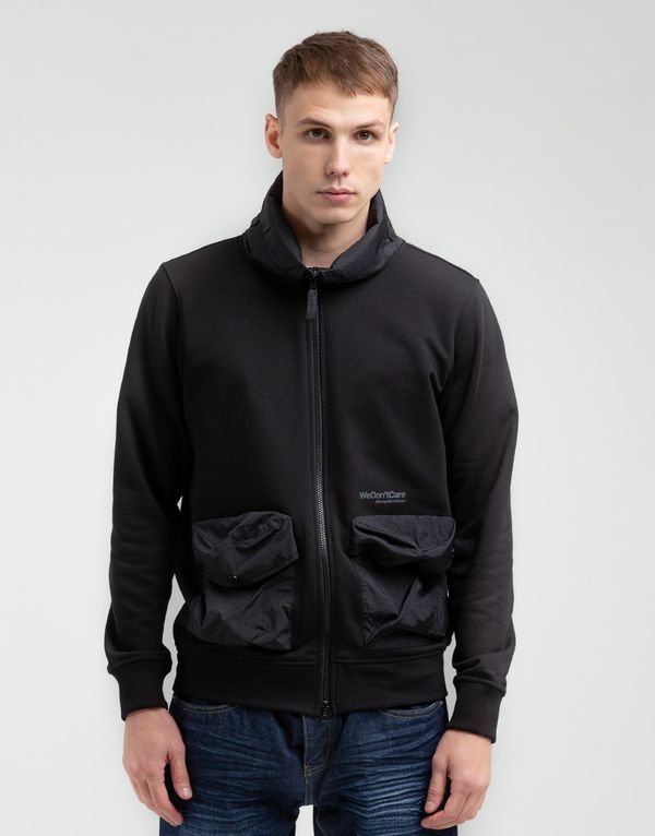 Худи We Don’t Care Rolled Up Zip Hoodie Black - фото 1