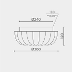 Потолочный cветильник LED4U L1115-300 CR
