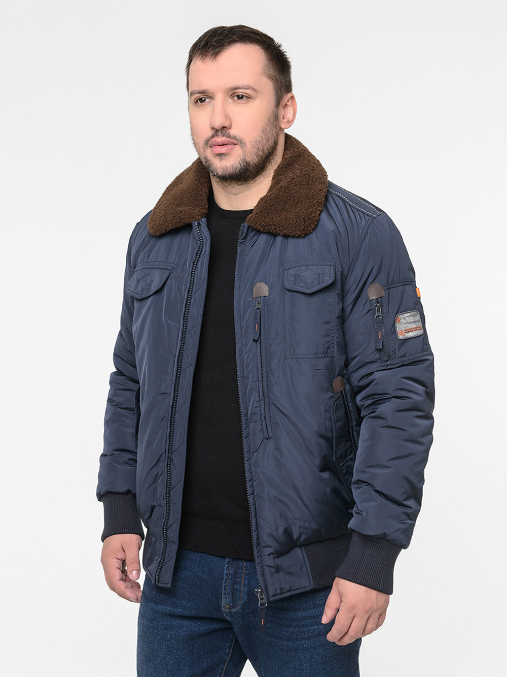 Куртка пилот на резинке зимняя 30525C