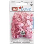 Кнопка установочная пластик ⌀9 мм, 36 шт, розовый, Prym Color Snaps 393500
