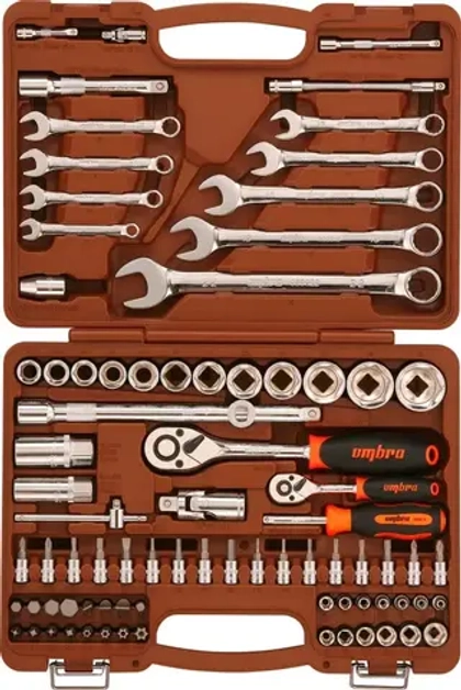 Ombra OMT82S Набор инструмента универсальный 1/4", 1/2"DR, 82 предмета