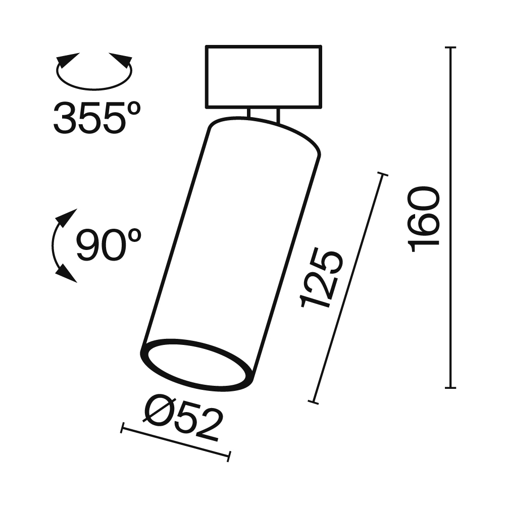 Накладной светодиодный светильник Maytoni FOCUS LED C055CL-L12B4K-W-B