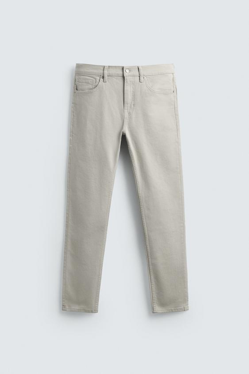 ZARA БАЗОВЫЕ ДЖИНСЫ SLIM FIT, ЭКРЮ