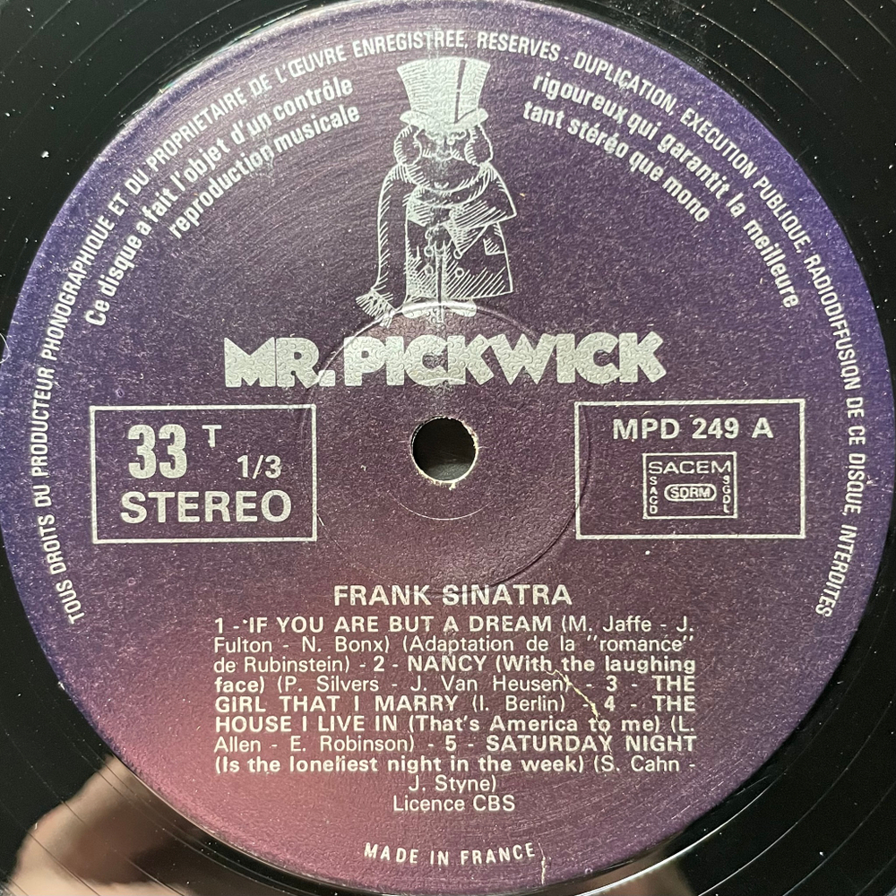 Frank Sinatra ‎– Ol'Man River (Франция 1975г.)