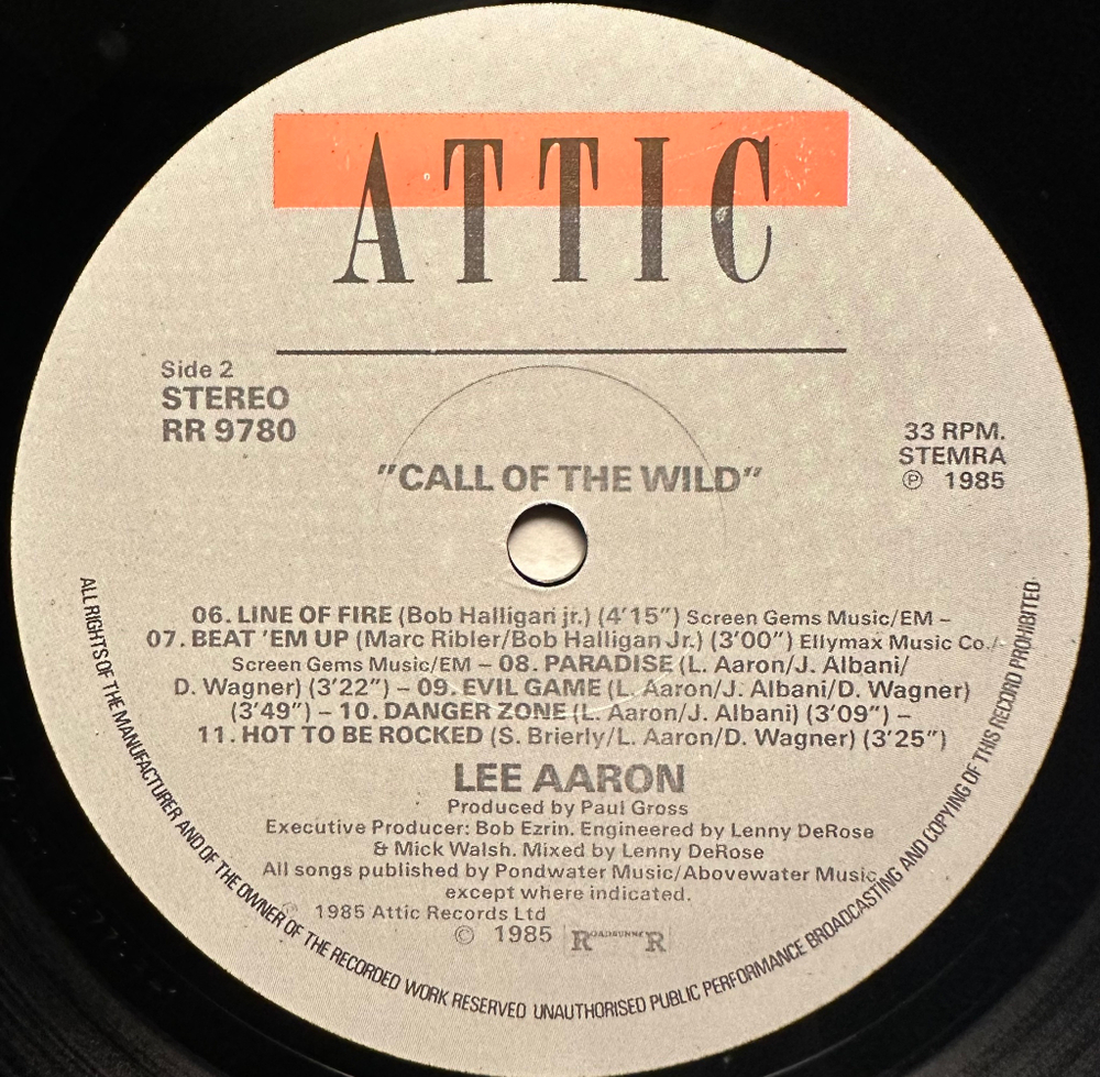 Lee Aaron- Call Of The Wild (Голландия 1985г.)