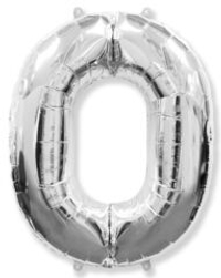 Цифра 0 серебро 32" К