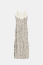 ПЛАТЬЕ МИДИ С ПАЙЕТКАМИ — ZW COLLECTION — ZARA