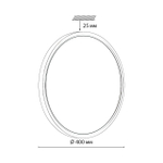 Потолочный светодиодный светильник Sonex OMEGA BLACK 7662/32L