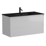 Тумба подвесная под раковину Sancos Cento, белый глянец 990х450х500, арт. CN100W