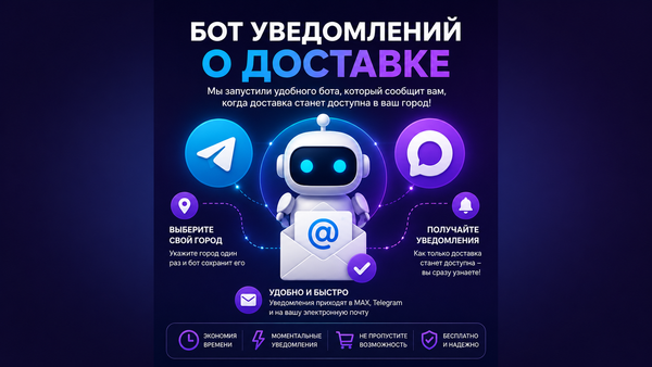 🚀 Запускаем бот уведомлений о доставке