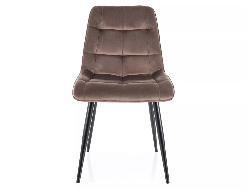 Стул SIGNAL CHIC Velvet Bluvel 38 капучино/черный