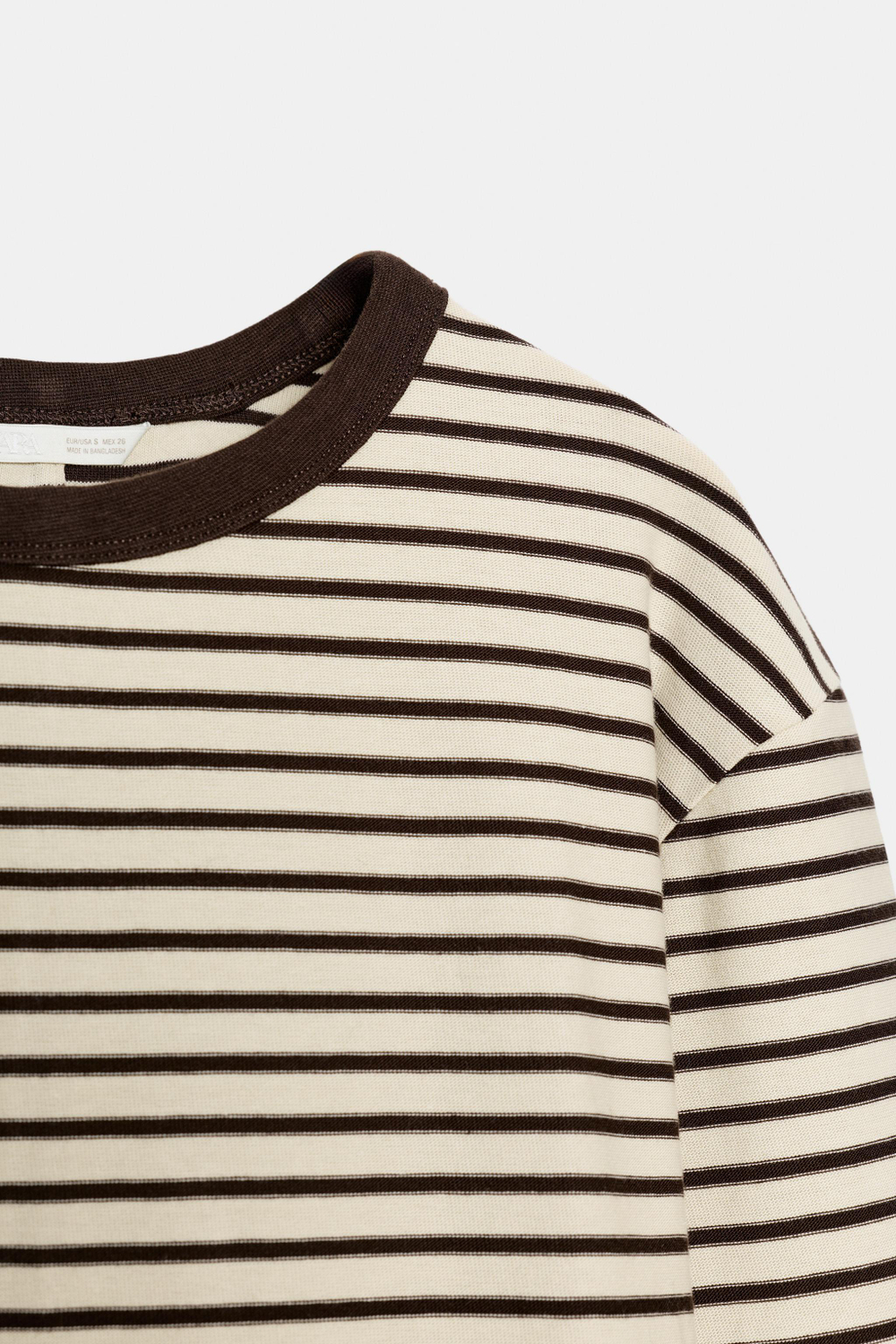 ФУТБОЛКА В ПОЛОСКУ С ДЛИННЫМИ РУКАВАМИ — ZARA