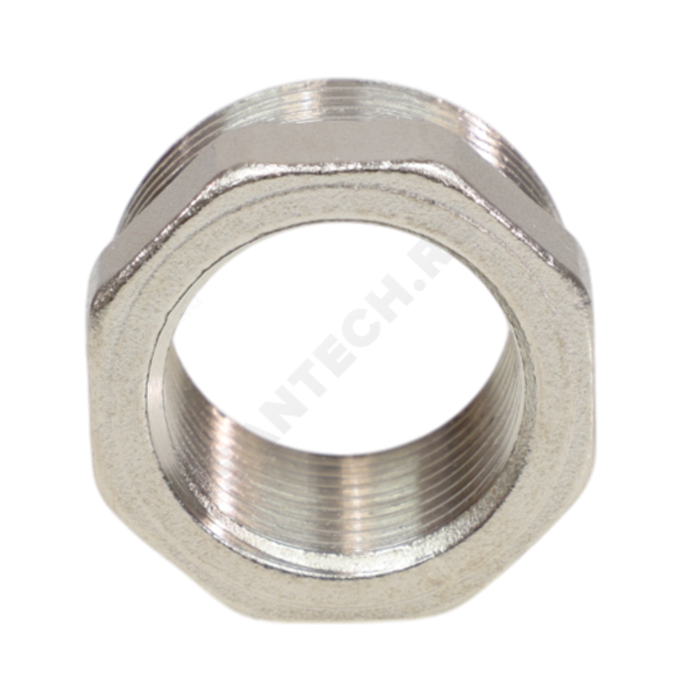 Футорка латунь никель Ду 32х15 (1 1/4"х1/2") НР/ВР VALFEX VF.581.N.114.012